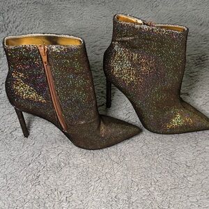 Elegant Glitter Ankle Boots